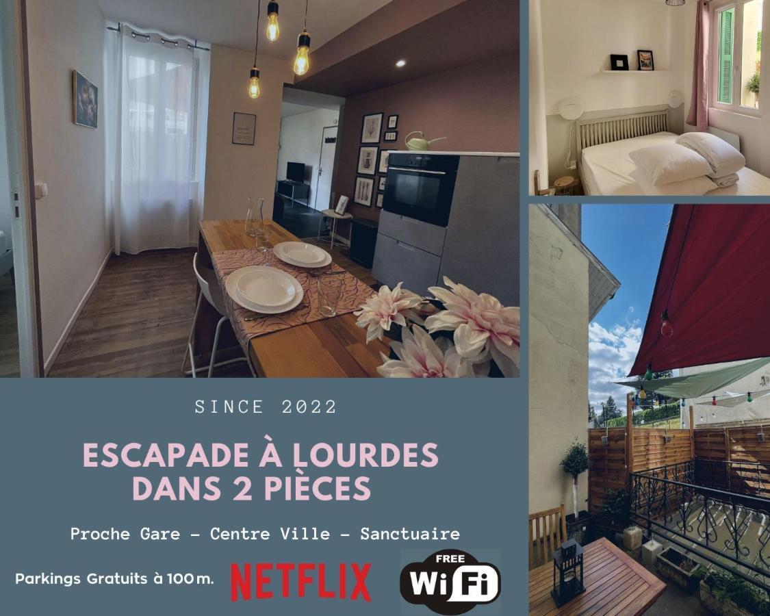 Escapade A Lourdes Dans Beau T2 Avec Terrasse - Proche Gare Et Centre Ville 外观 照片